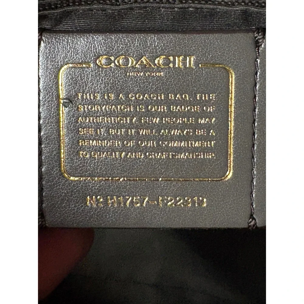 Coach Sierra Satchel Metallic‎ Crossgrain Leather Dome Bag Champagne F22313